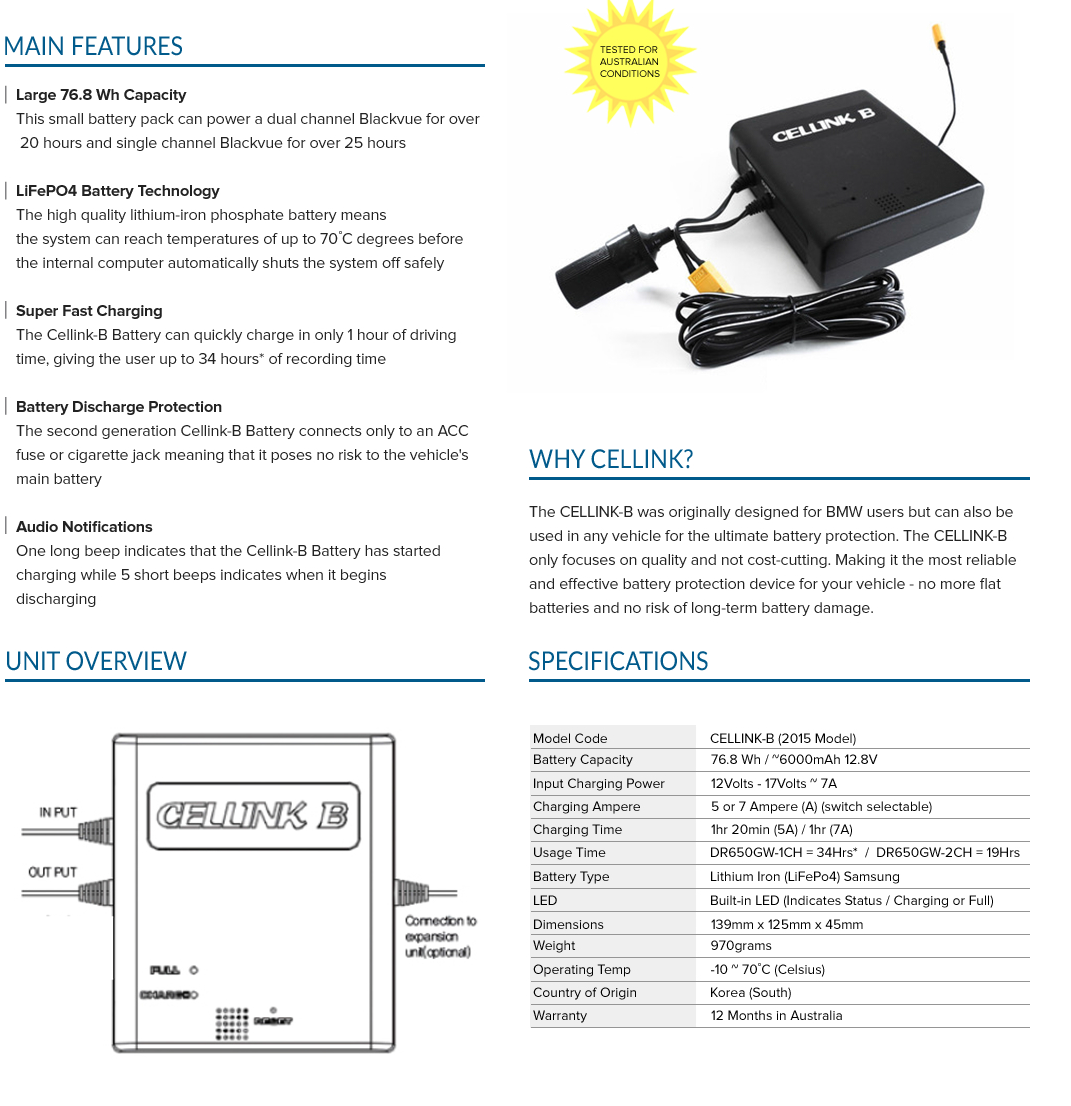 cellink b battery pack